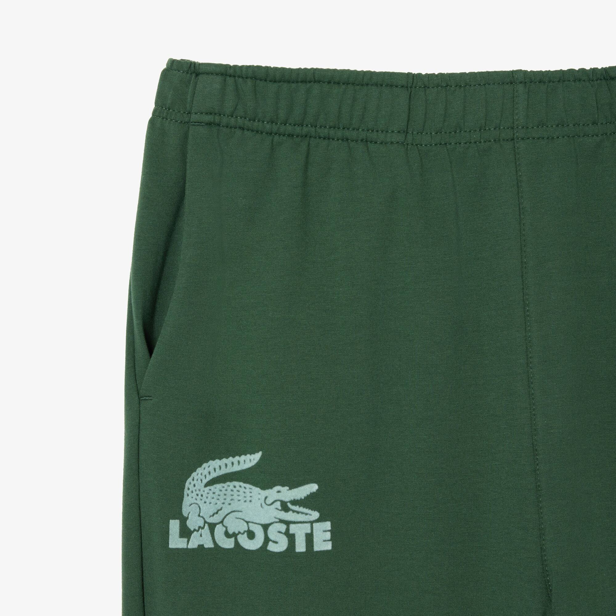 Jogging d'intérieur en molleton de coton mélangé Vêtements d’Intérieur - Vert - Lacoste - Homme