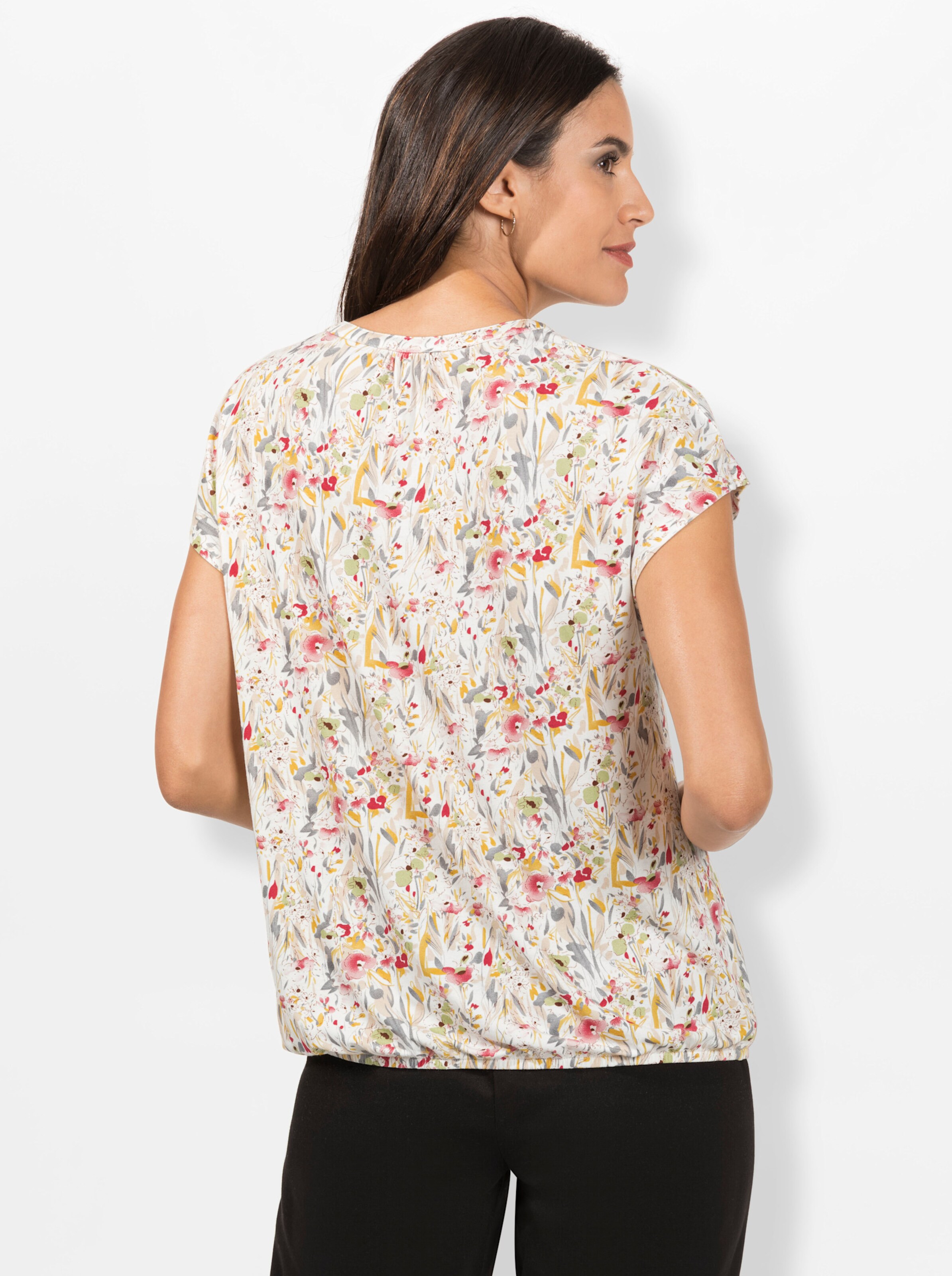 Shirt in ecru-bedruckt