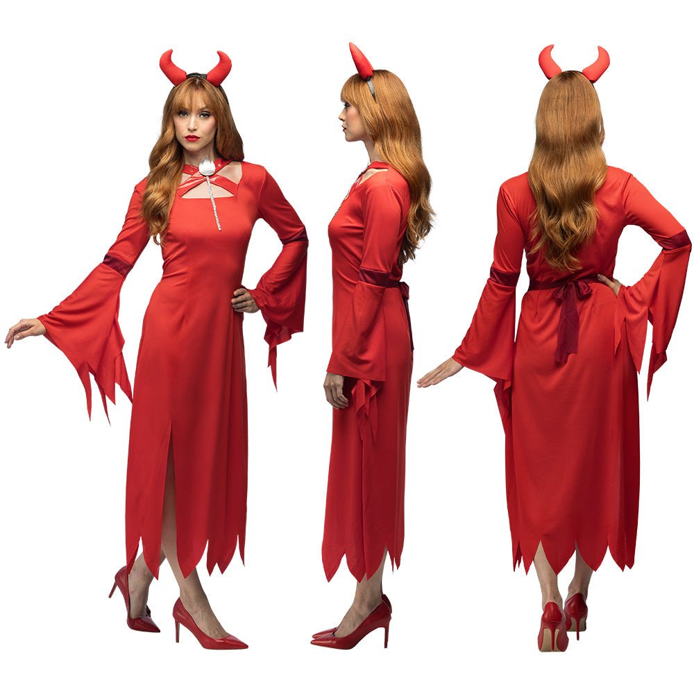 Halloween Jurk Rood Dames Duivel