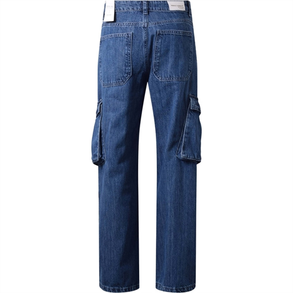 Denim Cargo Bukser Dark Blue Used - HOUNd