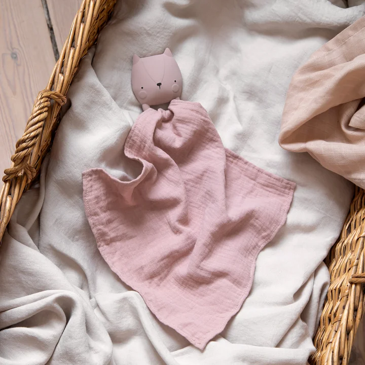 Sebra - Beissring mit Kuscheltuch Rebel, blau
