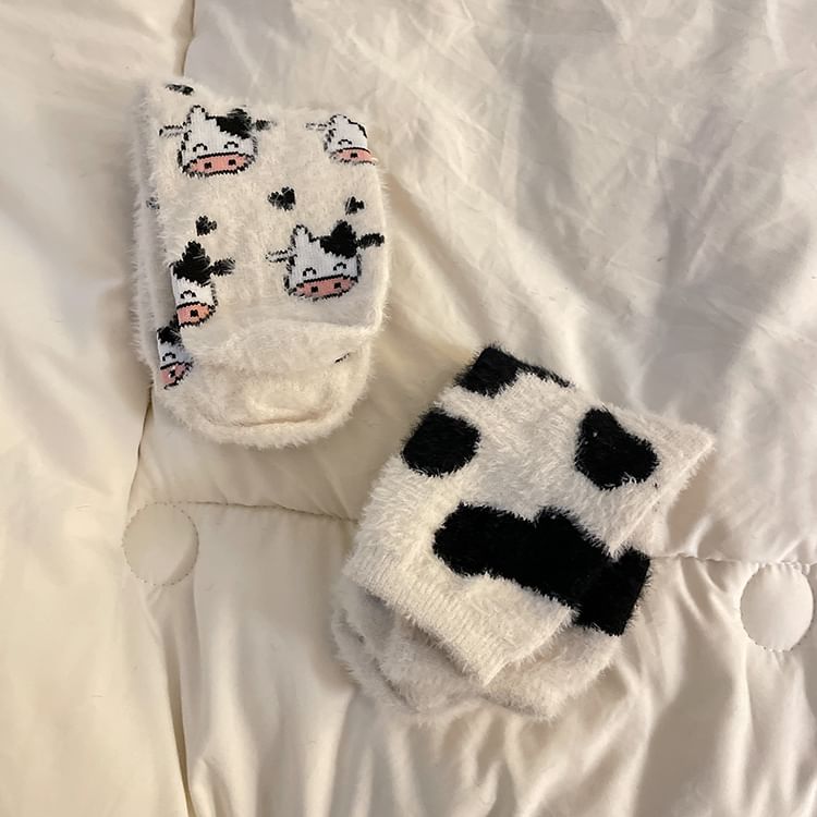 Intimo - Zachte sokken met koeienprint