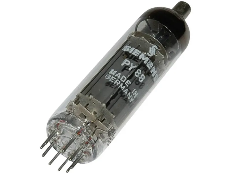 Siemens PY 88 = 26 AE 6 Elektronrør Skiftediode 250 V 220 mA Poltal: 9 Sokkeltype: Noval Indhold 1 stk