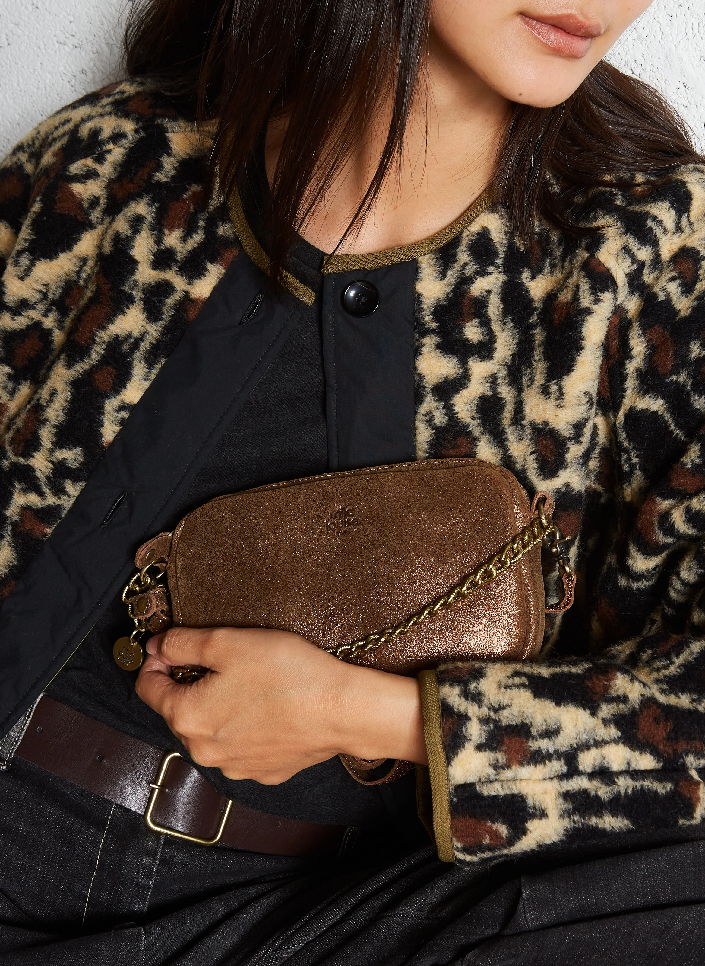 TROTTY - Sac bandoulière en cuir | Marron