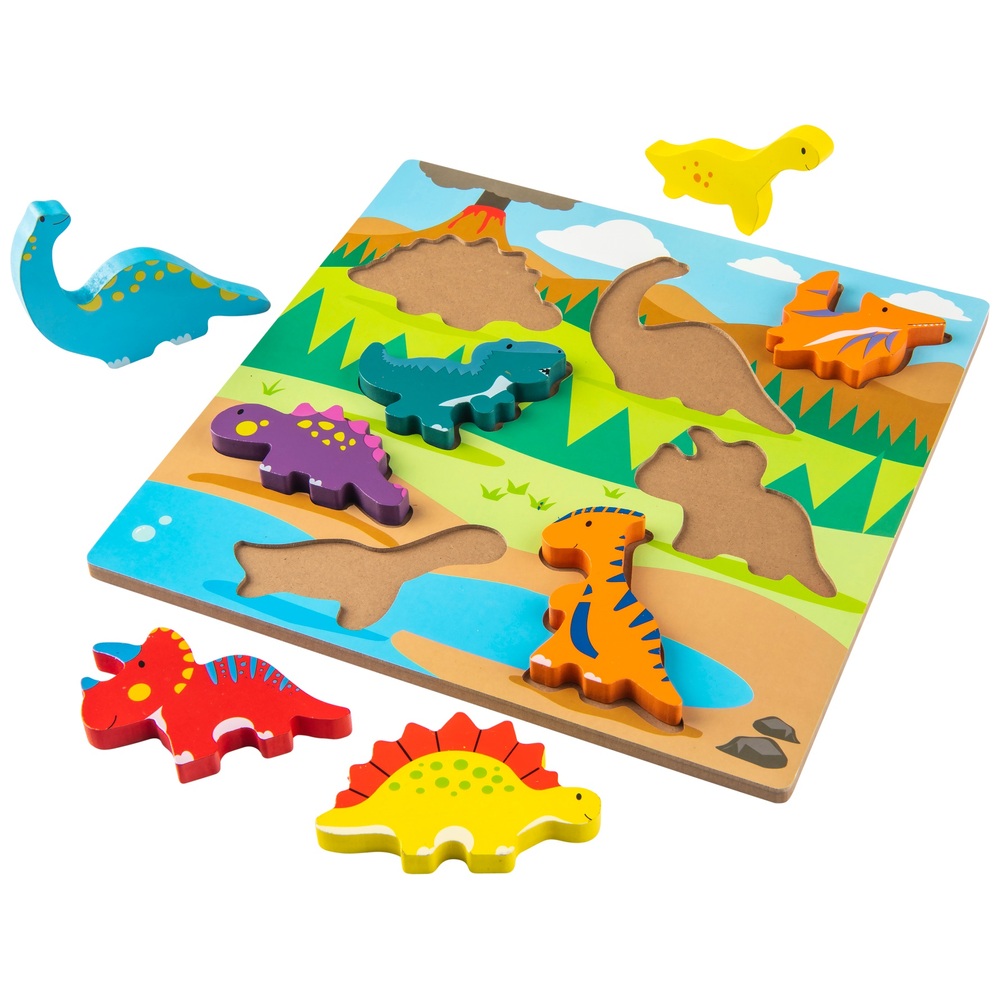 Massives Holzpuzzle Dinosaurier