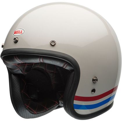 Casque Bell CUSTOM 500 - STRIPES - Blanc