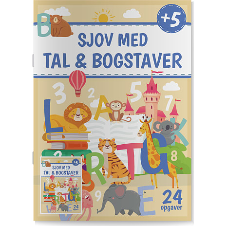 Sjov med tal og bogstaver 24 tegninger A4