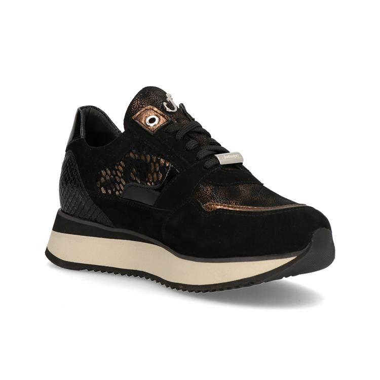 Footnotes 30.009 wijdte E SuedePrintBlackGold(2110WijdteE)