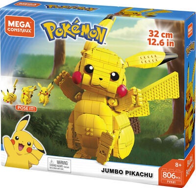 Pokémon Mega Construx Jumbo Pikachu 600 Brikker