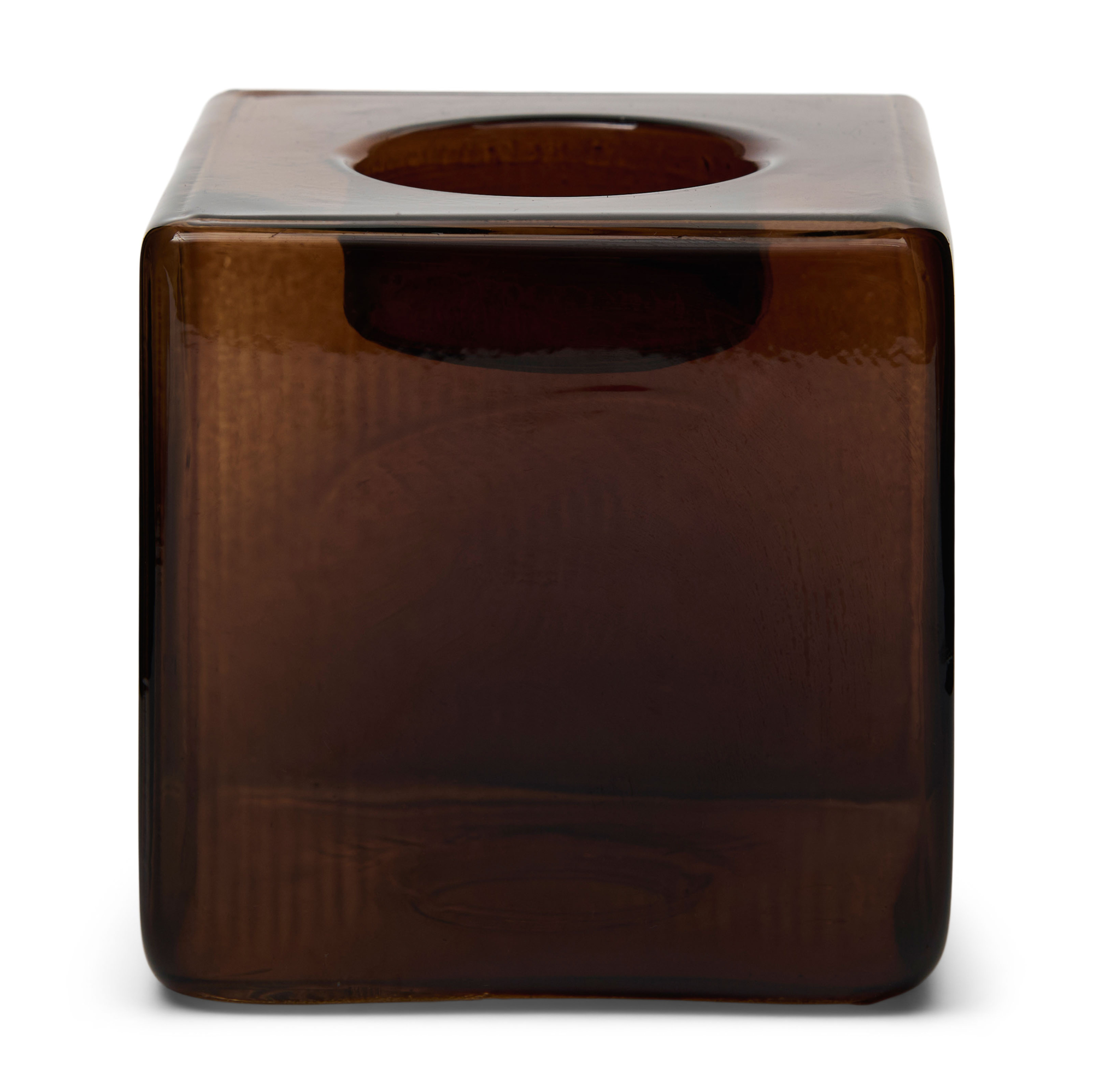 Waxinelichthouder Pia H8 cm brown