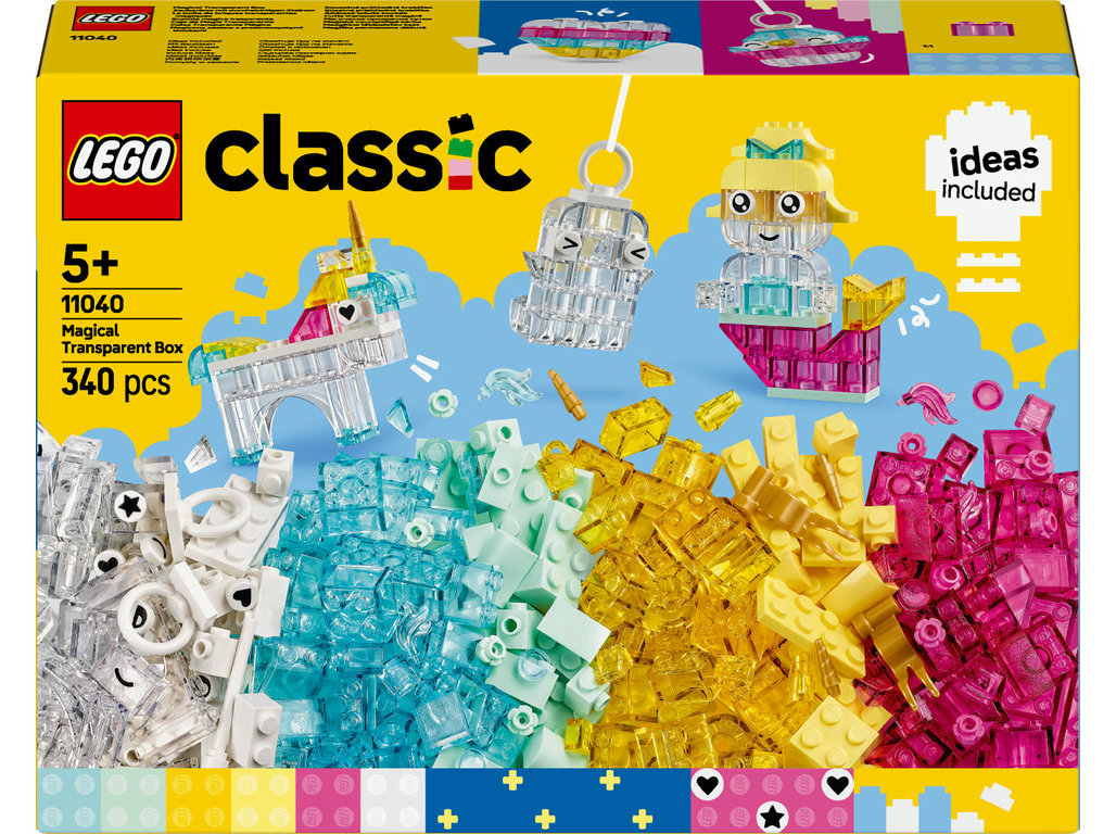 CAIXA TRANSPARENTE MÁGICA LEGO CLASSIC