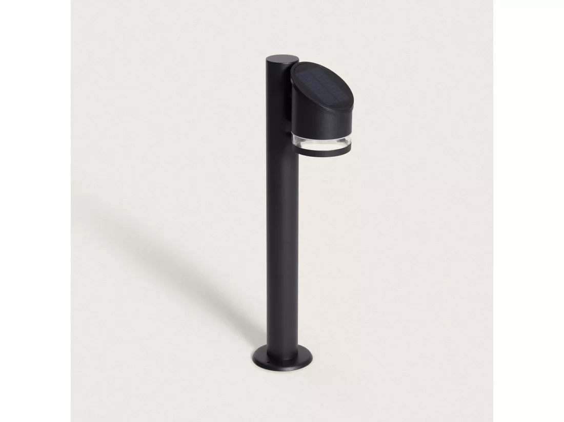 Balise sur Pied Extérieure Solaire LED 50cm Aluminium Eddan Noir
