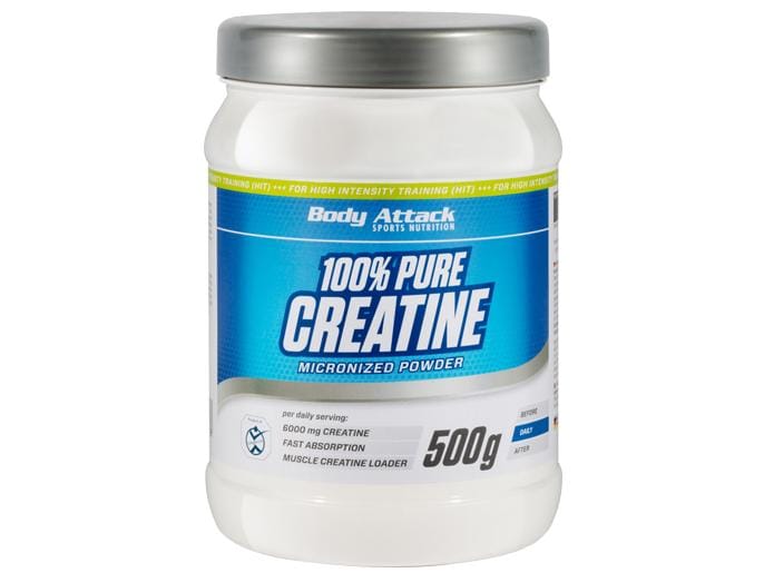 Body Attack Pulver 100% Pure Creatine Neutral 500 g Ergänzungsprodukt im Sportbereich