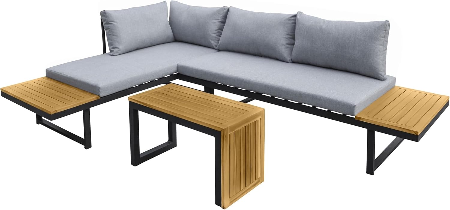 LC Garden »Sungardo« Gartenlounge Set Anthrazit • Aluminium • Lounge • Gartenmöbel Set • Loungemöbel • Balkonset • Garten & Terrasse