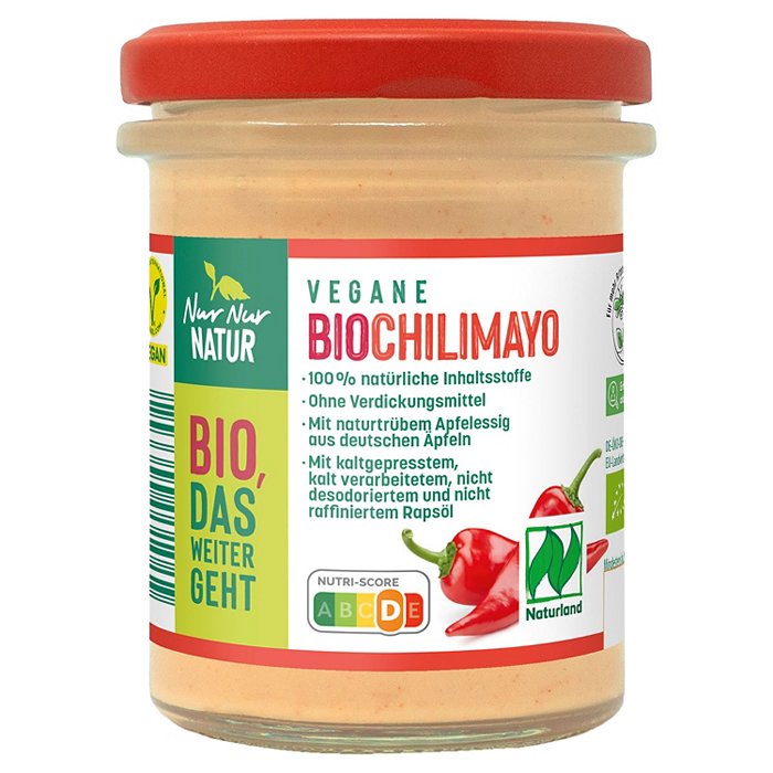 NUR NUR NATUR Bio-vegane Mayonnaise 160 g, Chili