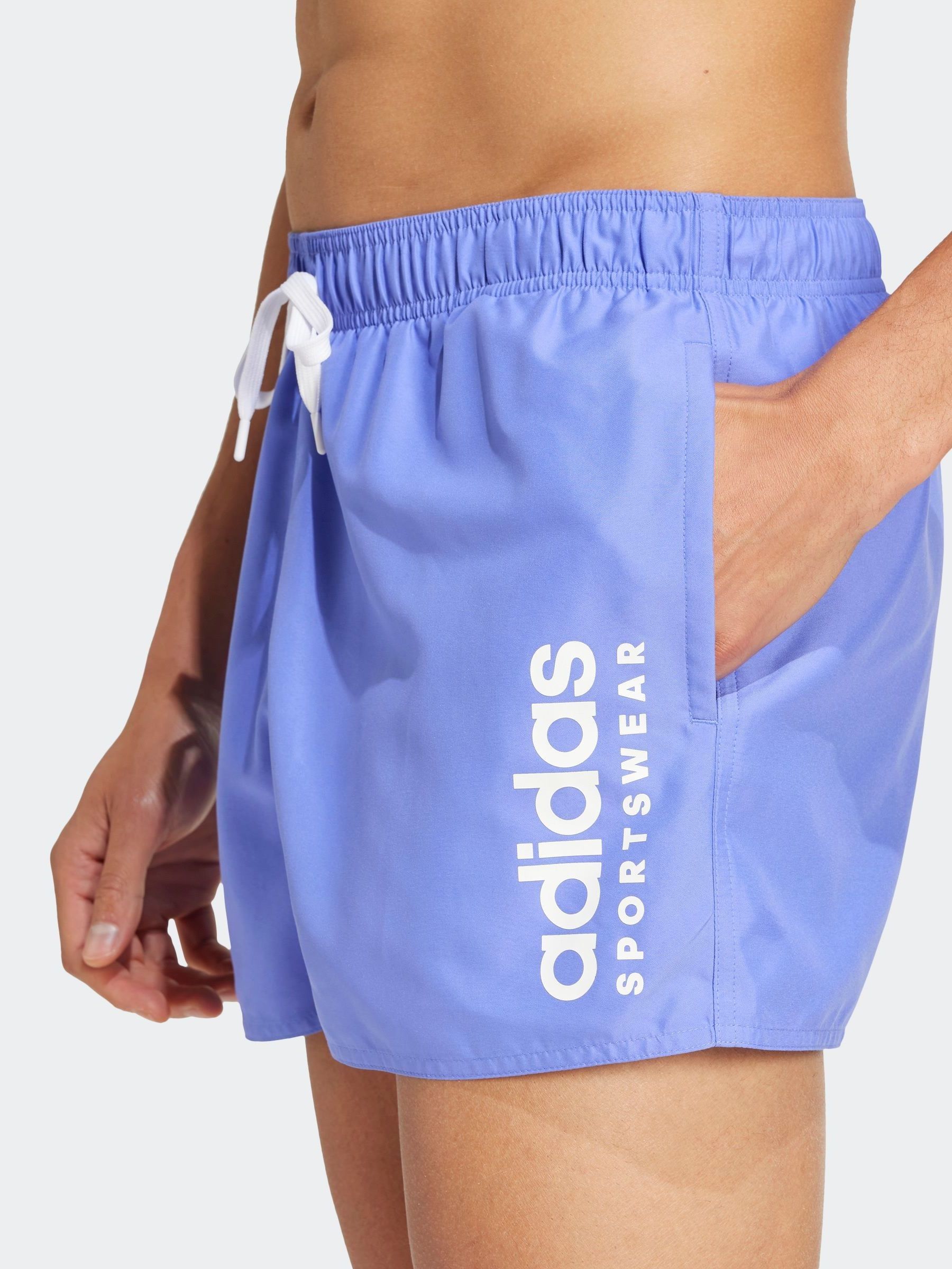 Blauw - adidas Essentials Logo CLX shorts