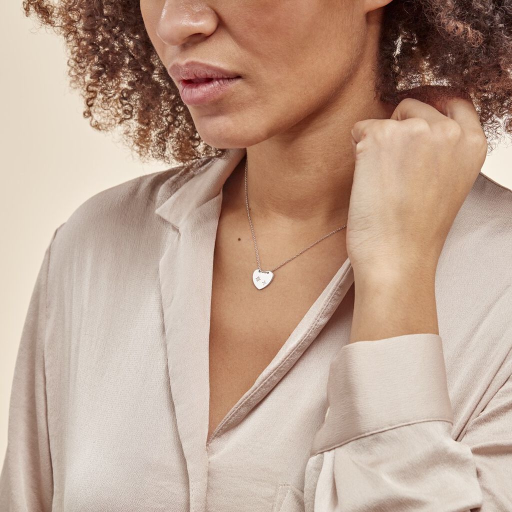 Collier Argent Ieronim Oxydes De Zirconium