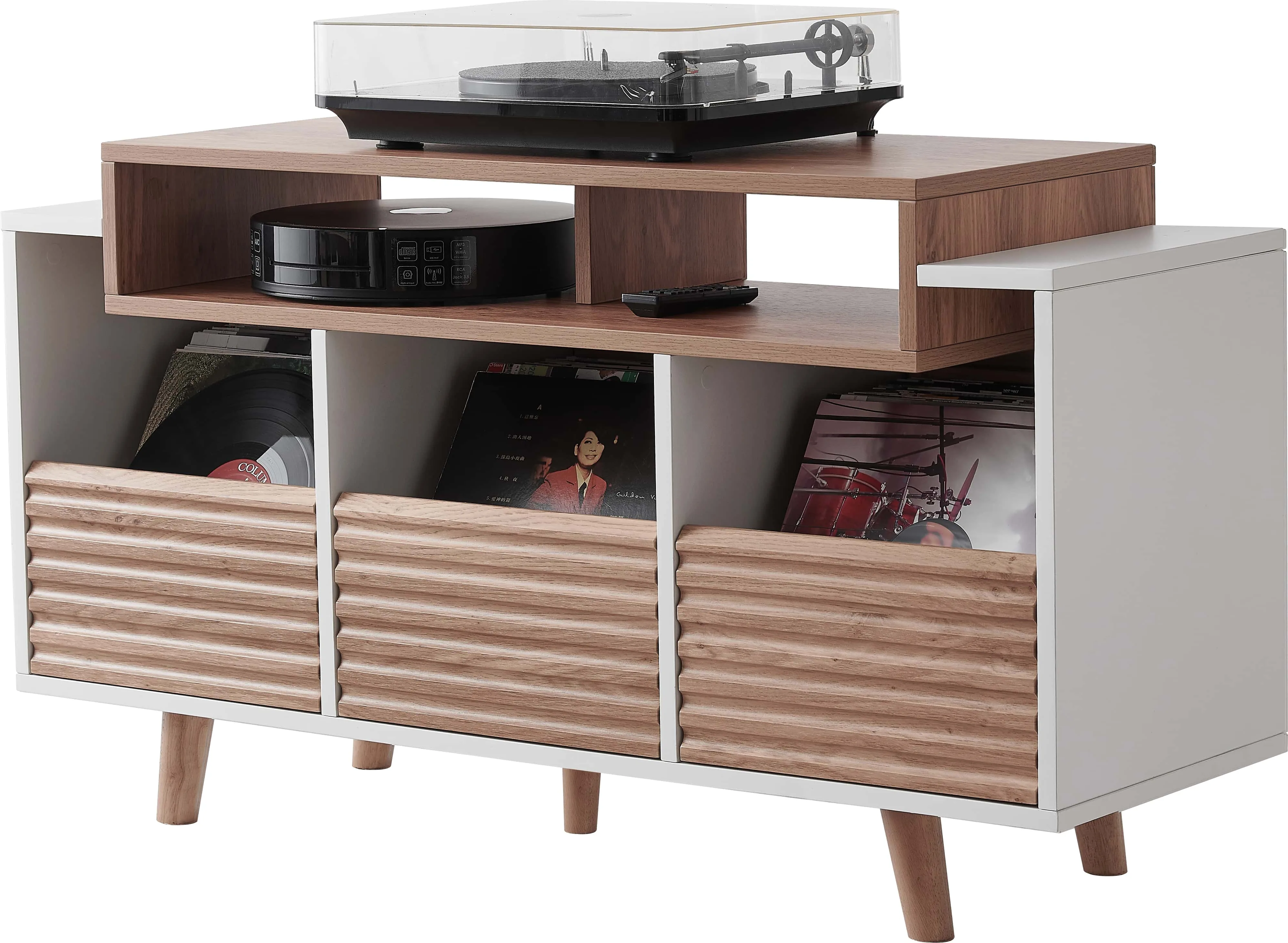 NorStone Oslo 1200 Blanc et Chêne Meubles hi-fi