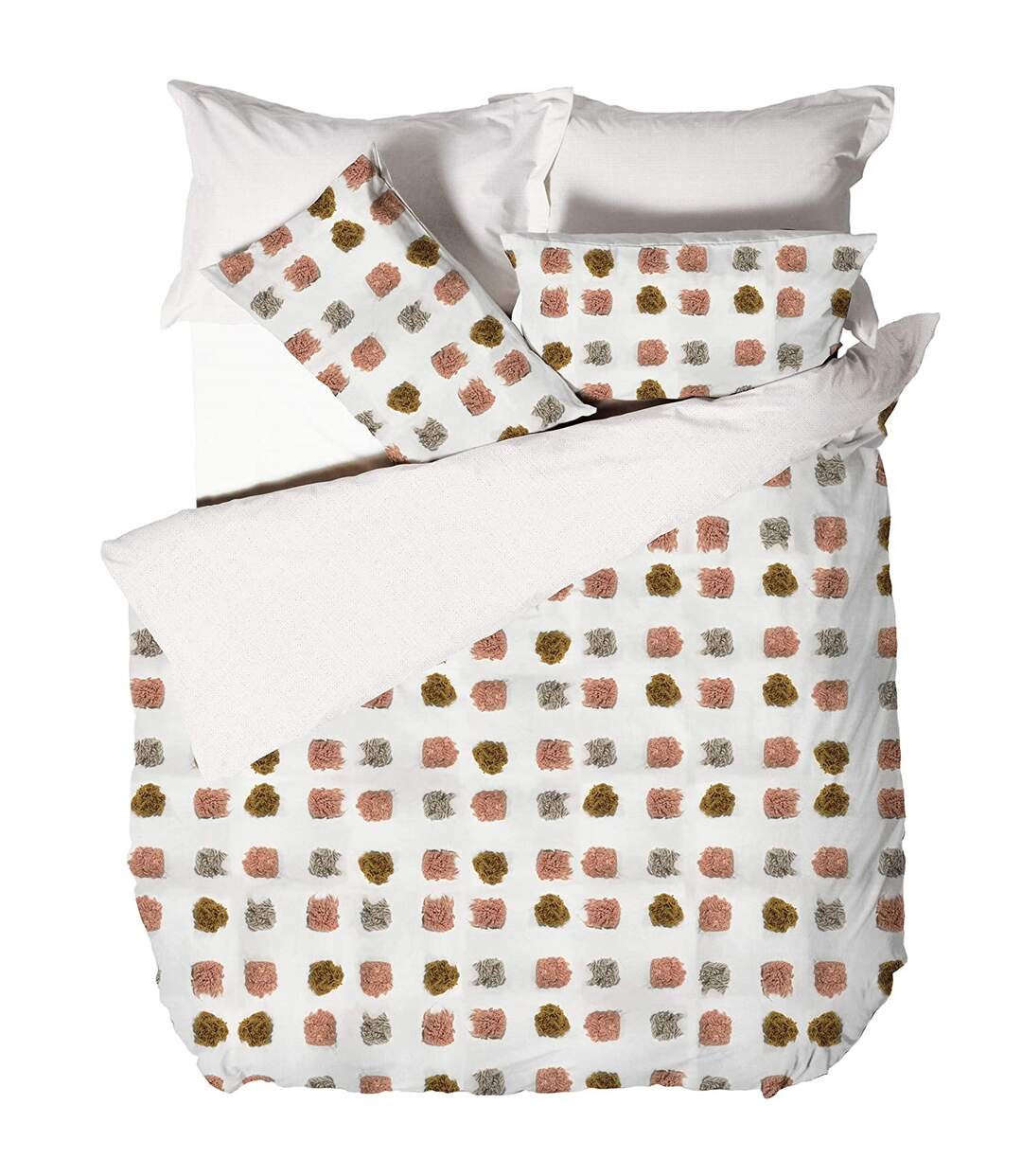 Linen House - Parure de lit HAZE (Rose / Beige) - UTRV1305