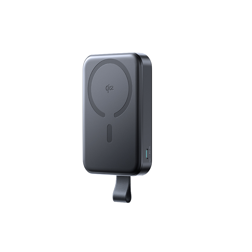 (15W) 10000mAh Magnetische Qi2 MagSafe Powerbank USB C Ladegerät mit LED Anzeige   Kickstand (JR-PBM11) - Schwarz