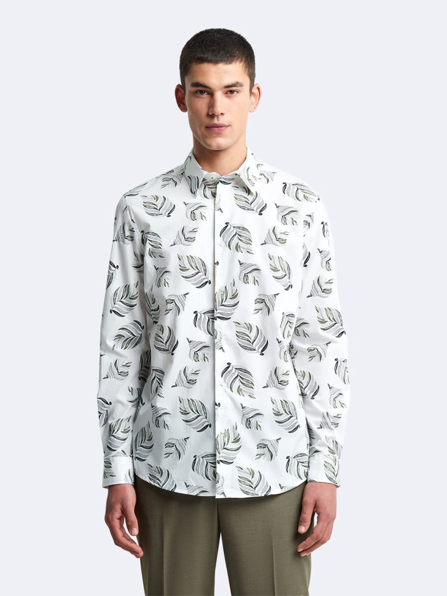 Chemise slim en satin végétale