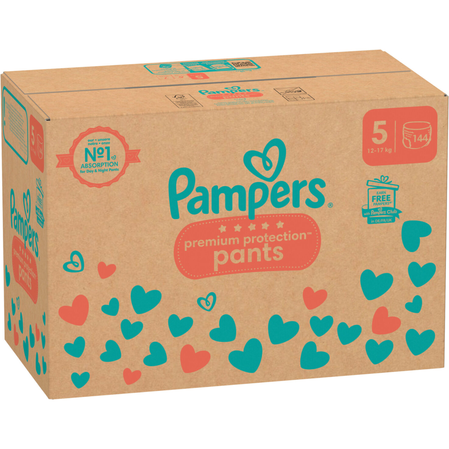 Pampers Premium Protection Pants Grösse 5, 144 Windeln
