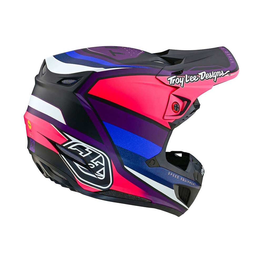 Troy Lee Designs - Casque SE5 Composite Reverb Noir / Violet / Rose / Blanc