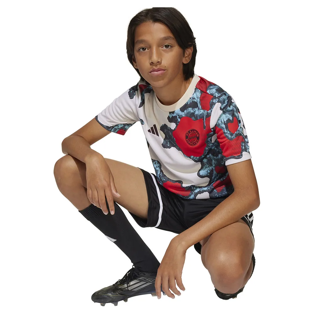 Camiseta infantil de manga curta pré-jogo do FC Bayern 24/25 da adidas
