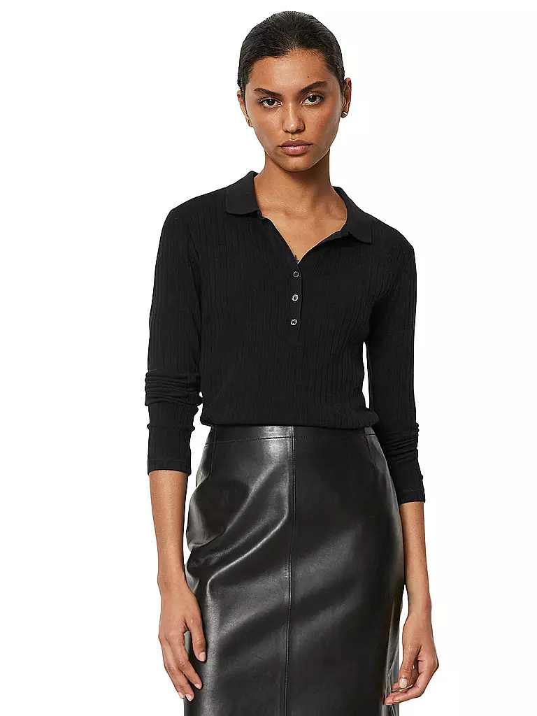 MARC O'POLO Poloshirt schwarz