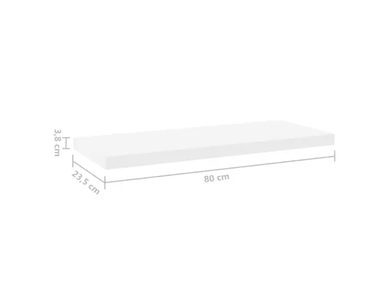 Étagères flottantes 4 pcs Chêne et blanc 80x23,5x3,8 MDF
