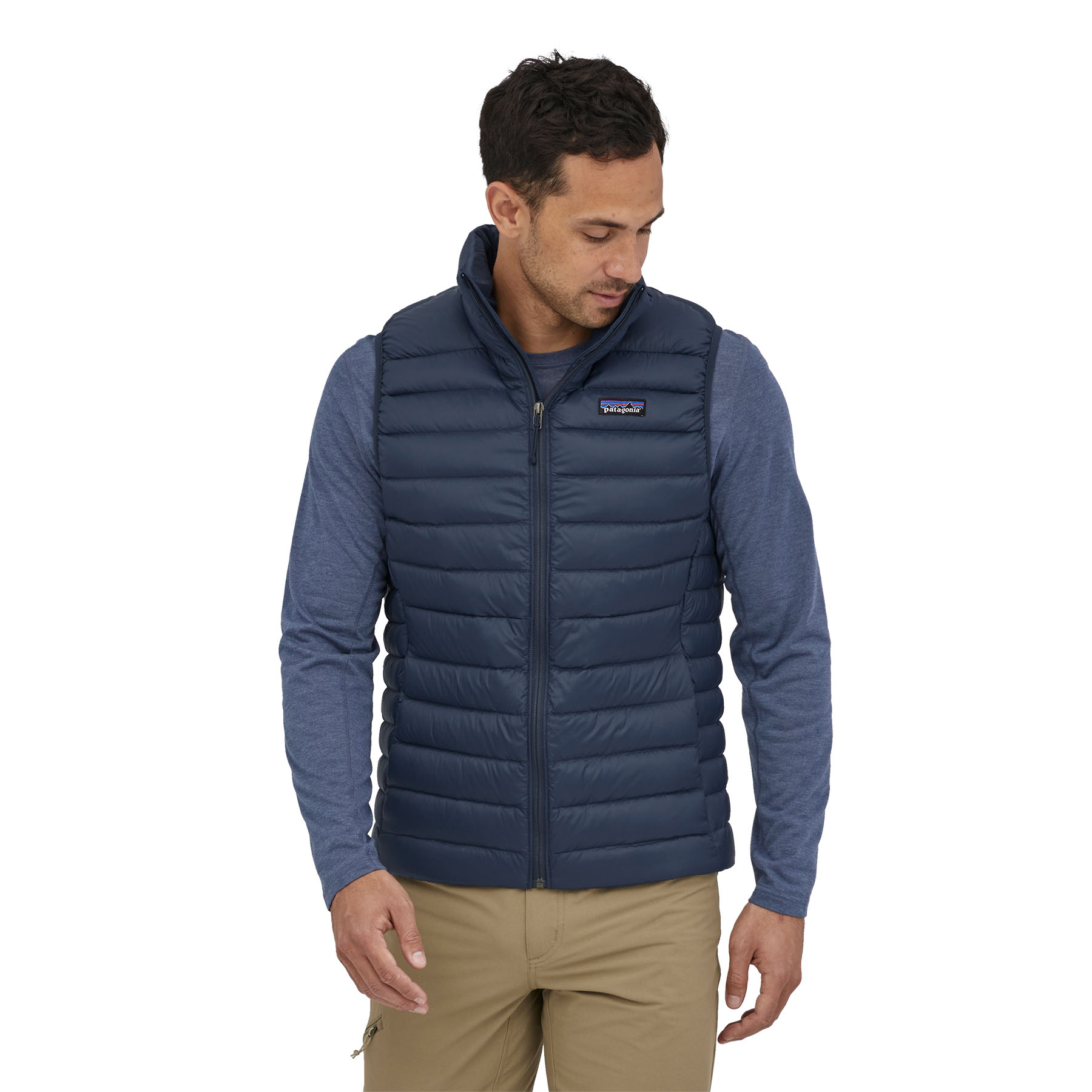 Down Sweater Vest Herre New Navy