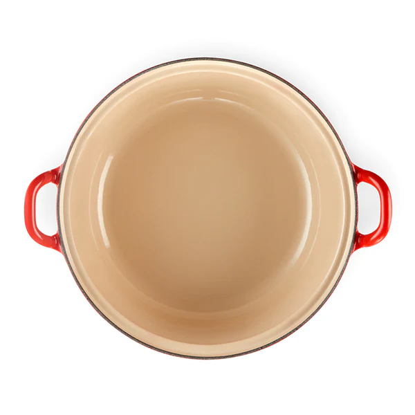 Cocotte fonte rond Plume 28 cm 3,9 L rouge Le Creuset