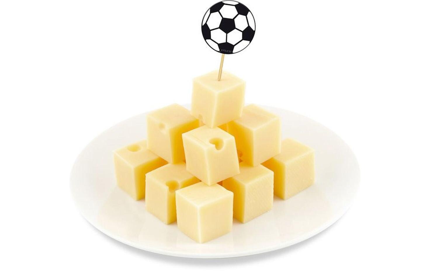 Kuchen-Topper Fussball 15 cm, 20 Stück, Schwarz/WeissPartypicker