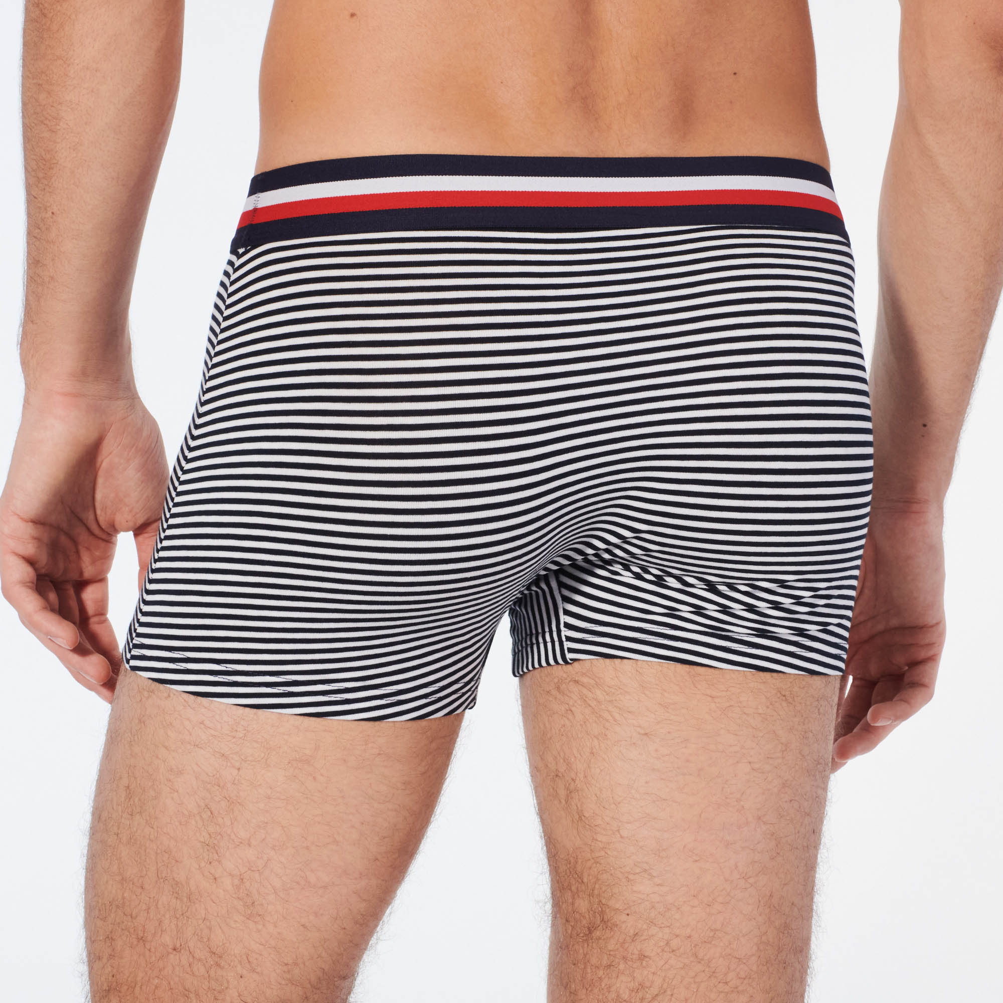 Boxer à rayures en coton
