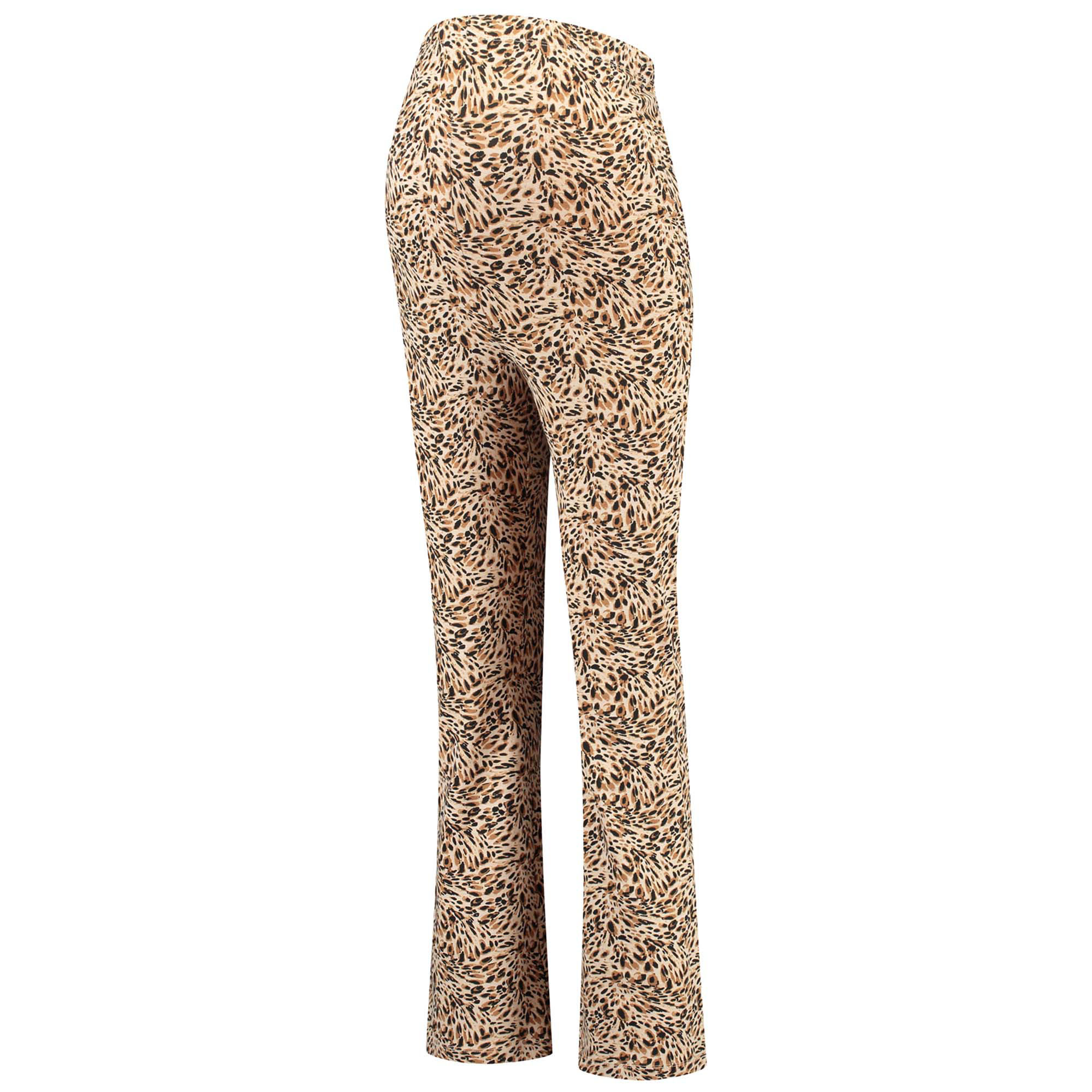 Prénatal zwangerschapsbroek lang dierenprint beige