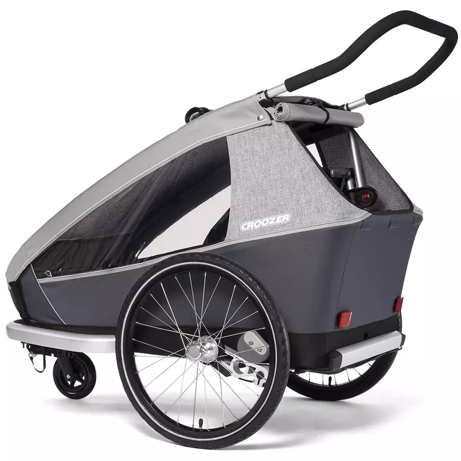 CROOZER Kinderfahrradanhänger Kid Keeke 2 Stone grey