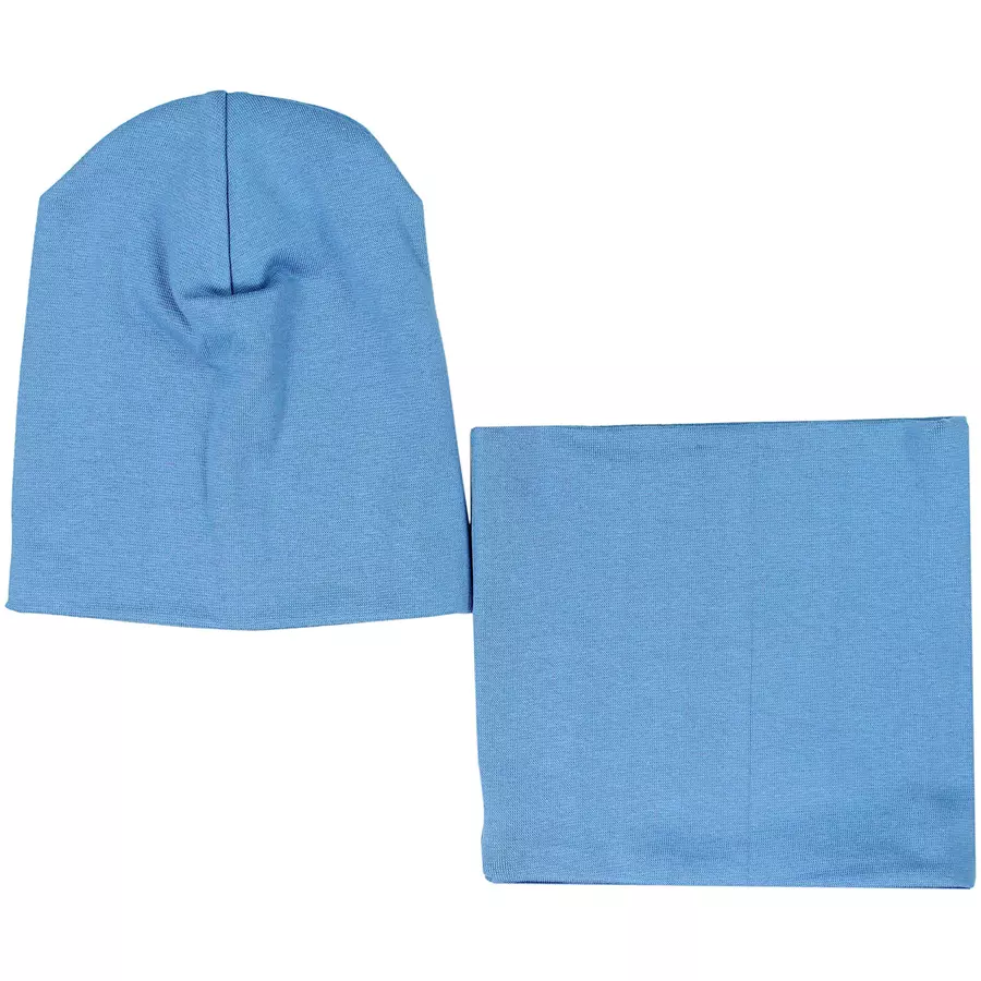 TupTam Unisex Kinder Beanie Mütze Schlauchschal Set dark blue denim