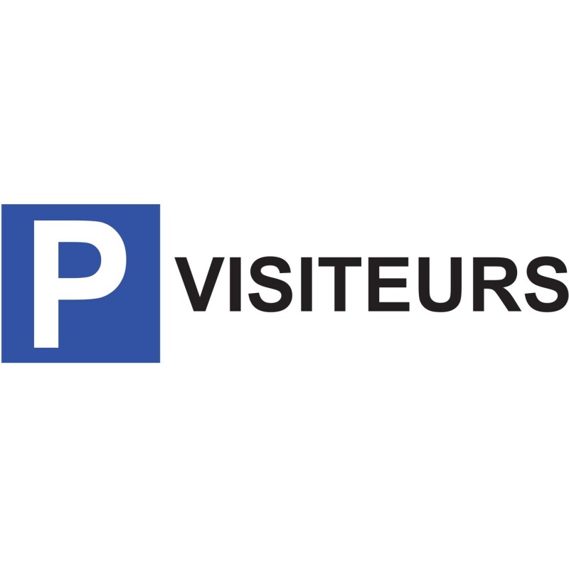 Kit panneau + poteau de parking - P VISITEURS