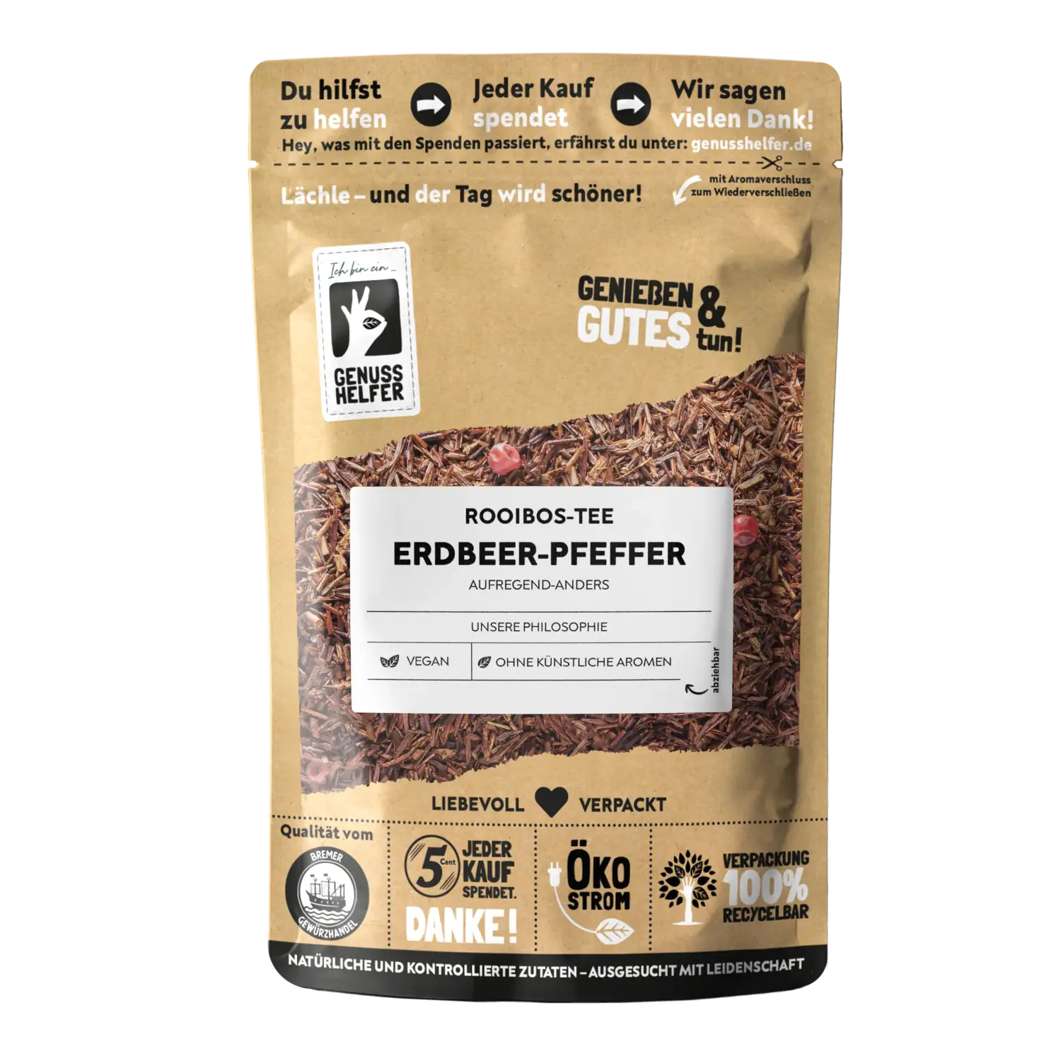 Rooibos Erdbeer und roter Pfeffer