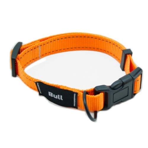 Coleira para cães em nylon laranja fluorescente