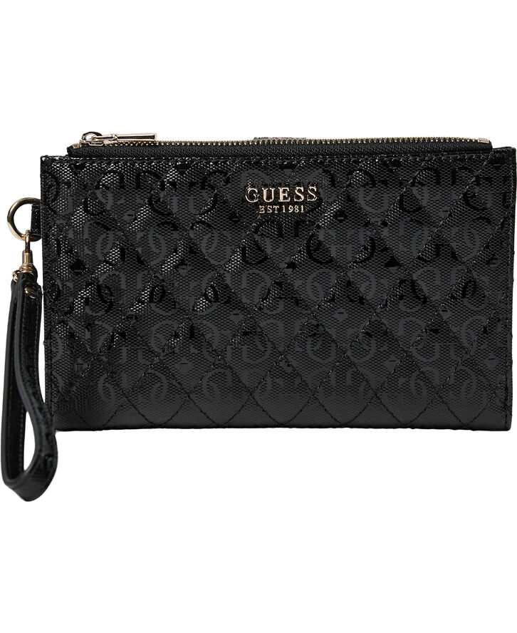 GUESS YARMILLA SLG DBL ZIP ORGANIZER Black