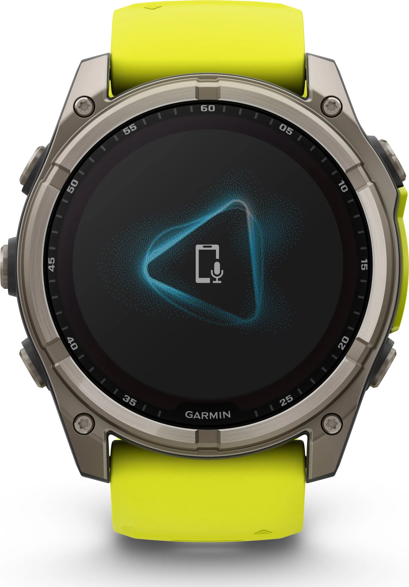 Garmin Fenix 8 Solar 51mm, Sapphire Solar Titanium - Amp Yellow/Graphite Silicone Strap