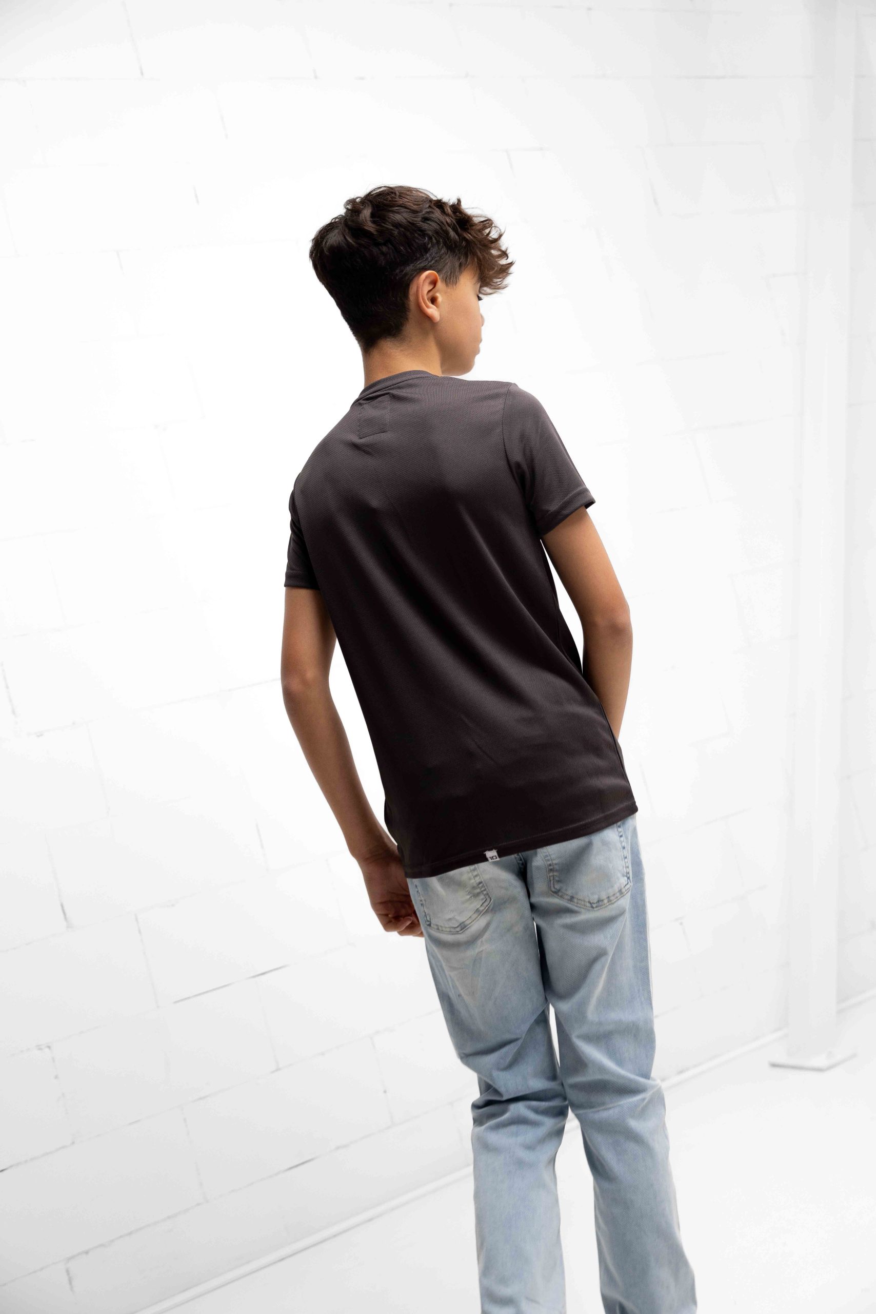 Vingino x Messi Jipper Halfzip T-Shirt Kids Donkergrijs