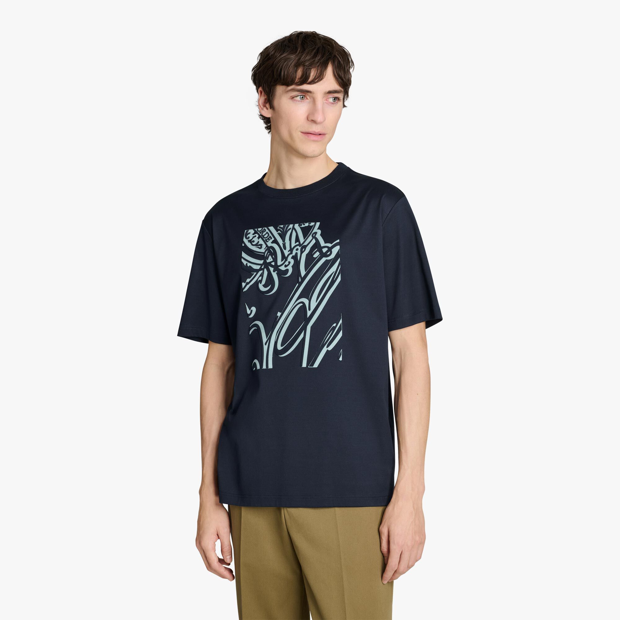T-Shirt Frame Scritto Avec Effet Suede