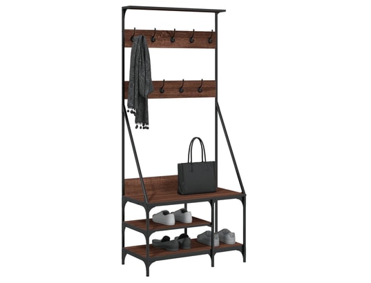VIDAXL - Penderie Porte-vêtements et rangement des chaussures chêne marron