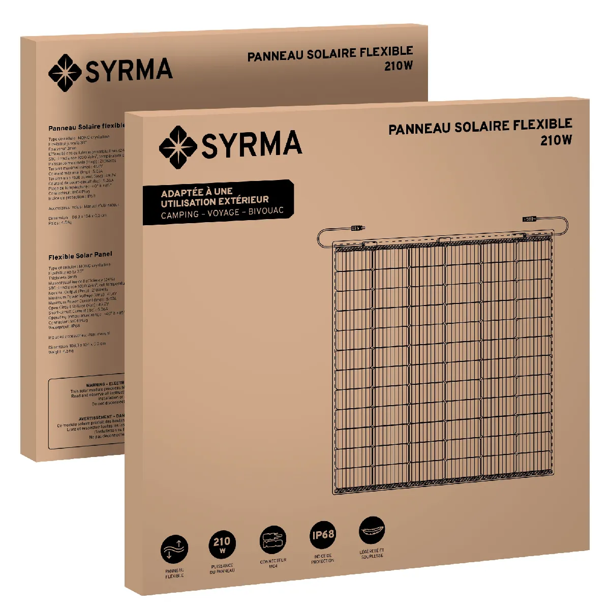 SYRMA Panneau Solaire Flexible 210W