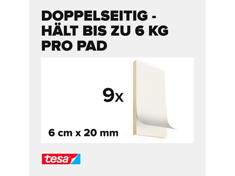 tesa Tabs Powerbond Ultra Strong doppelseitige Klebepads Doppelseitige Pads