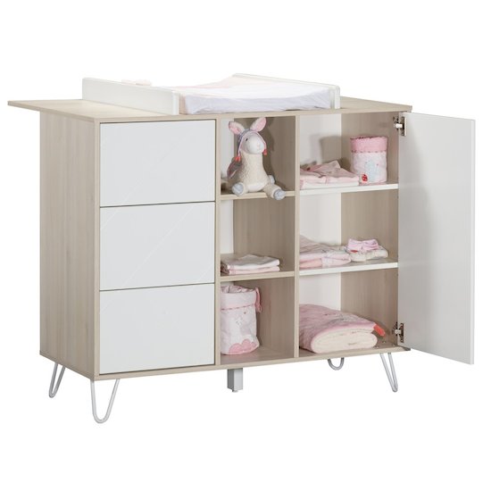 Happy dispositif à langer   Acacia clair/Blanc        de               Sauthon Baby's Sweet Home