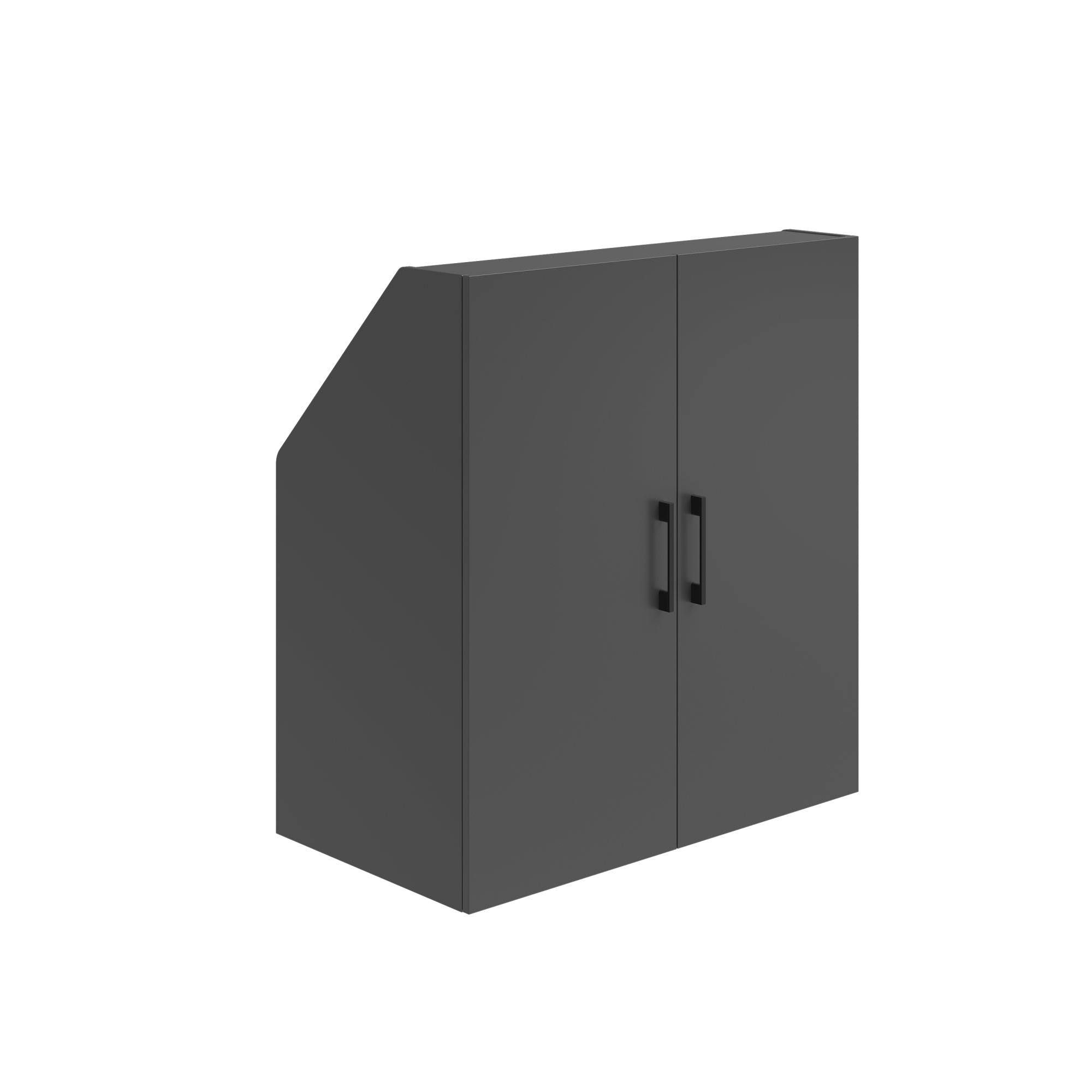 Bellamio Regal Aland Dachschrägenregal 45 Grad-Winkel 90 cm breit mit 2 Türen