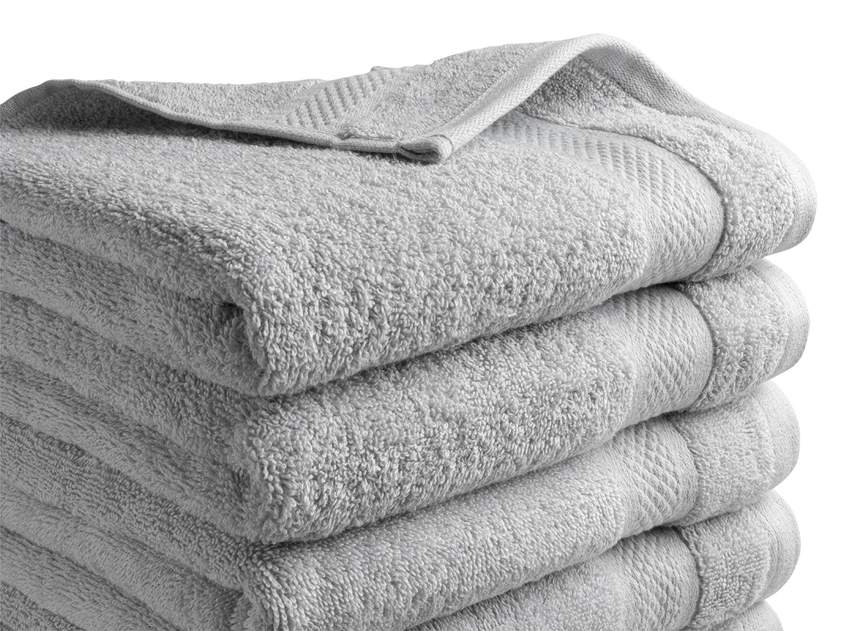 DoubleDry Hotel 50 x 100 cm set van 6 handdoeken - grijs